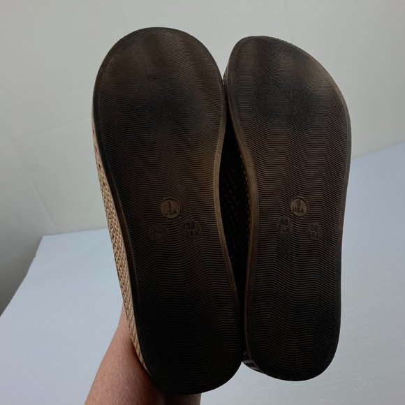 Jeffrey Campbell Women sz 9 Fling Bronze / Brown Slip On Comfort Sandals Slides - Picture 8 of 8